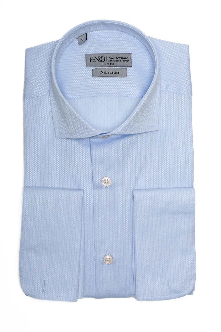 Hellblaues Slim Fit Baumwollhemd
