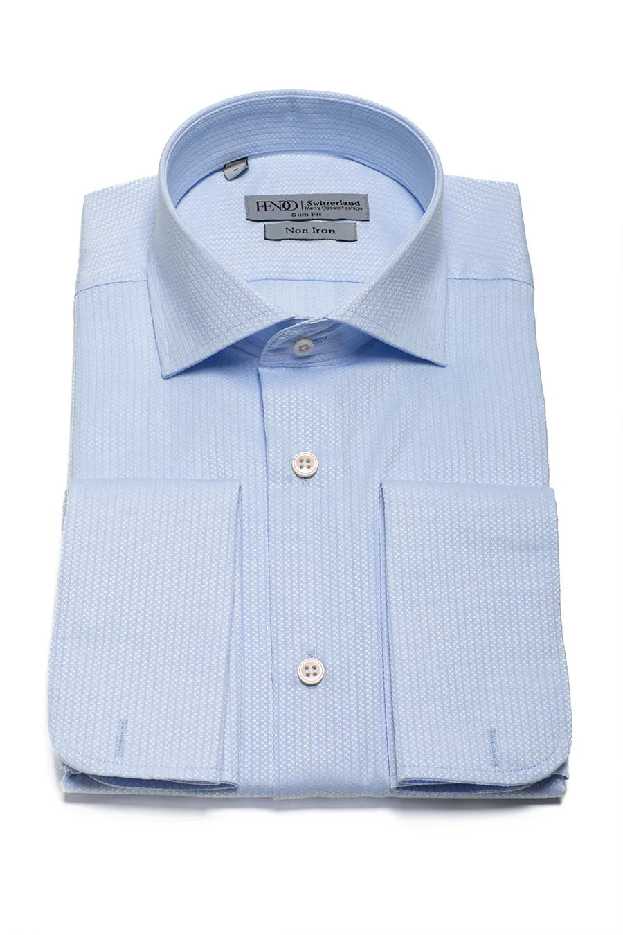 Hellblaues Slim Fit Baumwollhemd