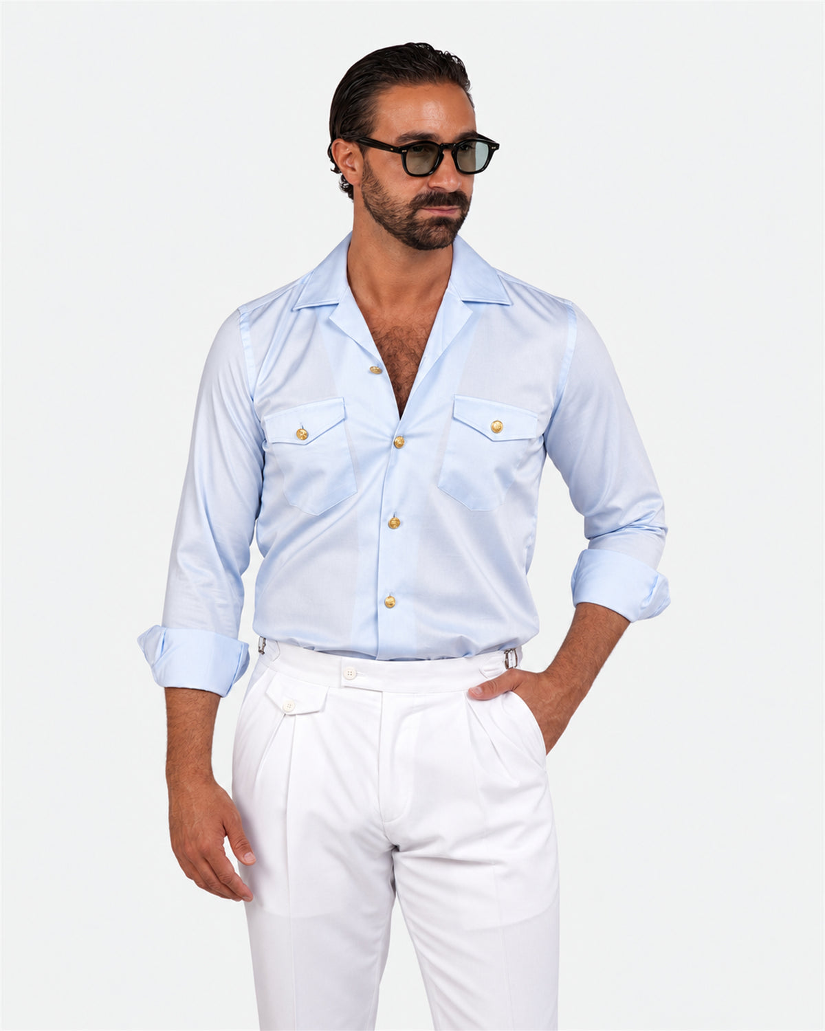 Light blue safari shirt