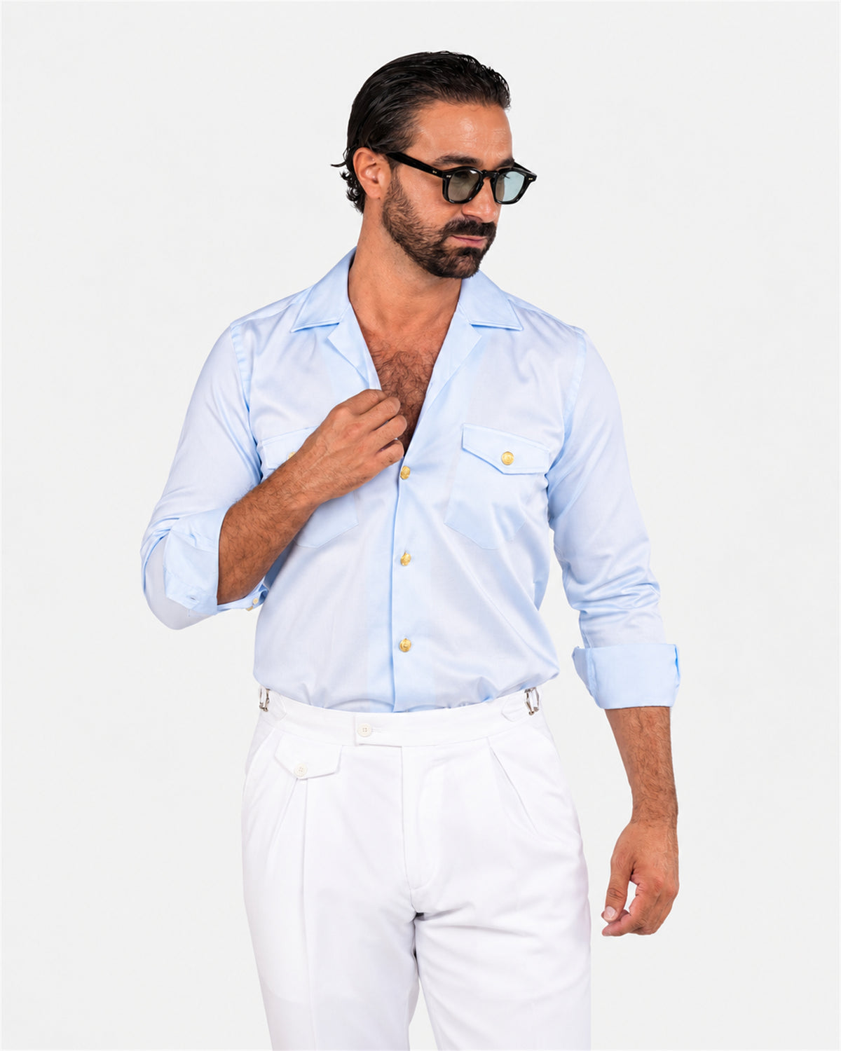 Light blue safari shirt