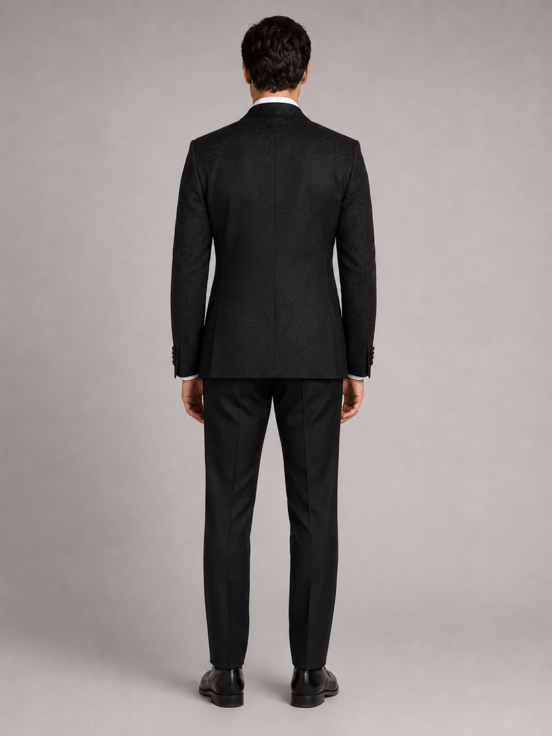 Schwarzer Slim Fit Einreihiger Smokinganzug