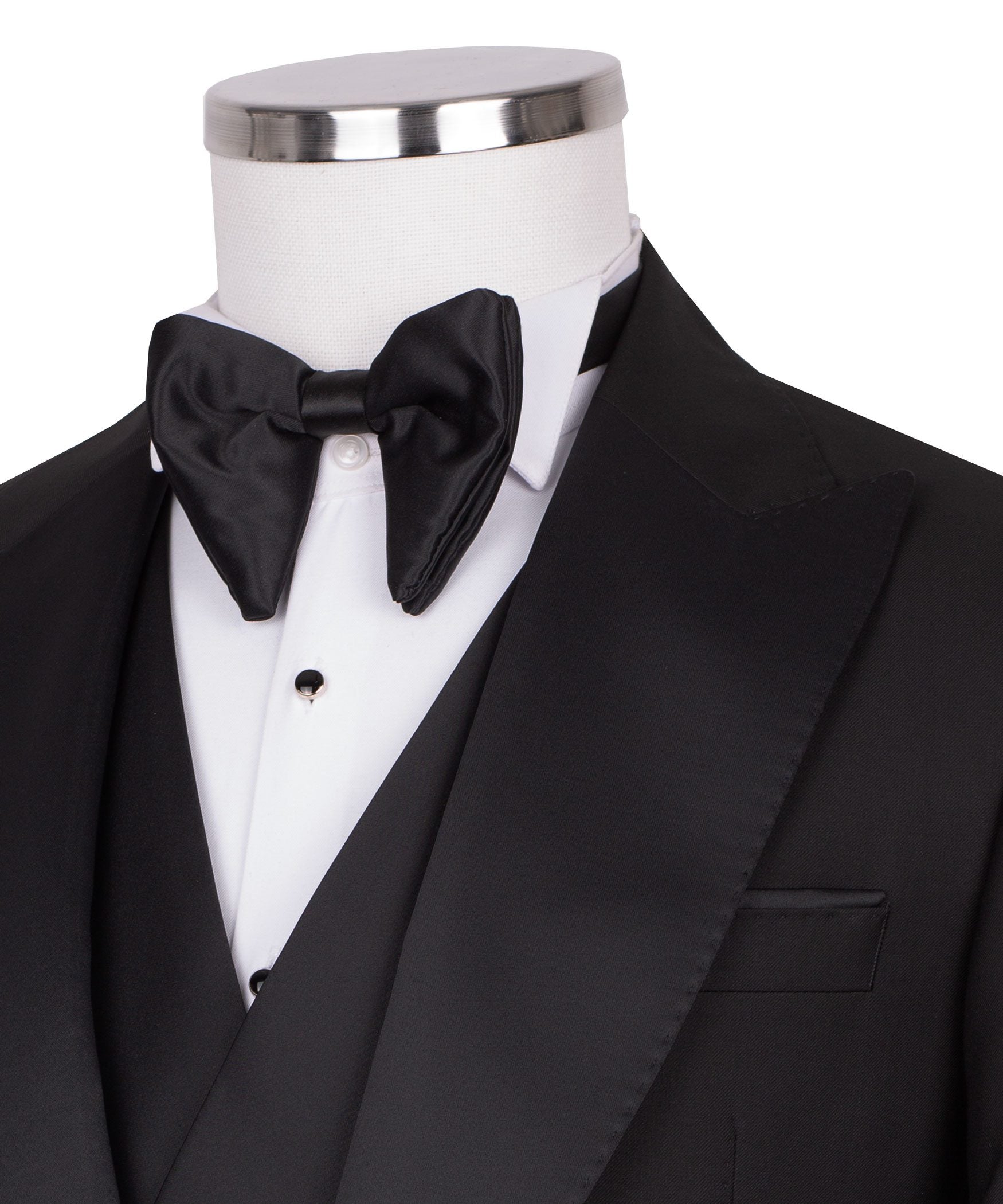 Schwarzer Slim Fit Doppelreihiger Smokinganzug