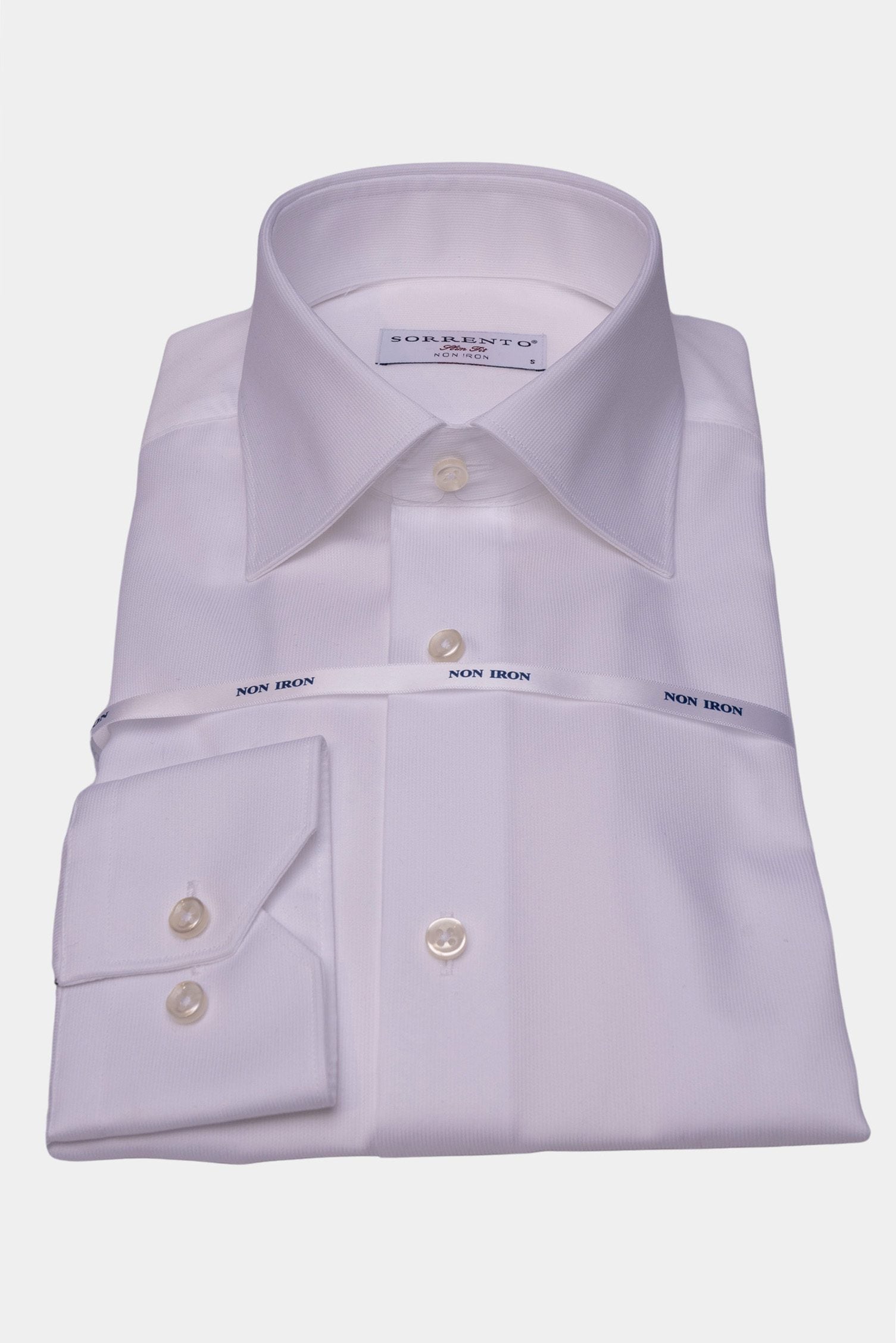 Weisses Baumwoll-Smokingshirt