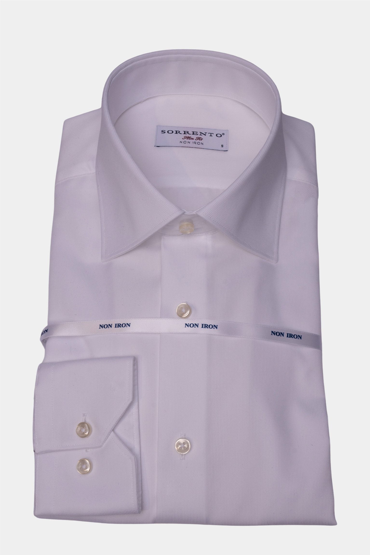 Weisses Baumwoll-Smokingshirt
