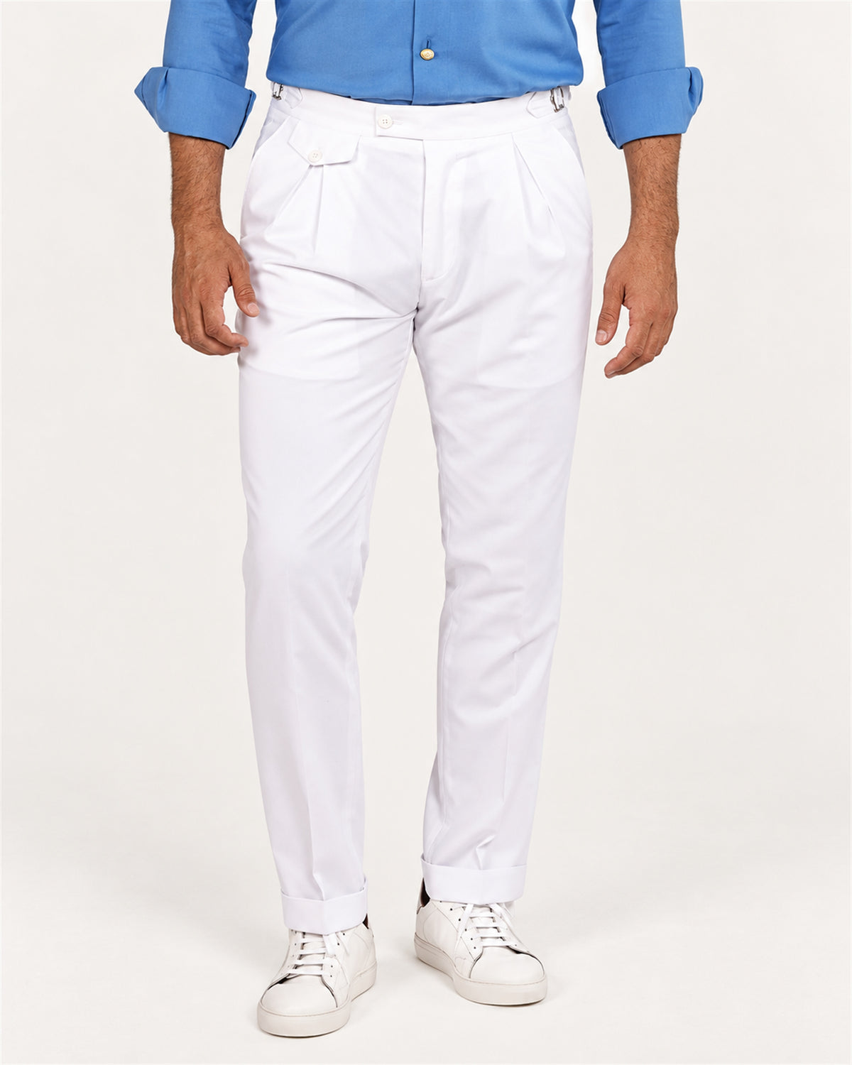 Italian trousers in white
