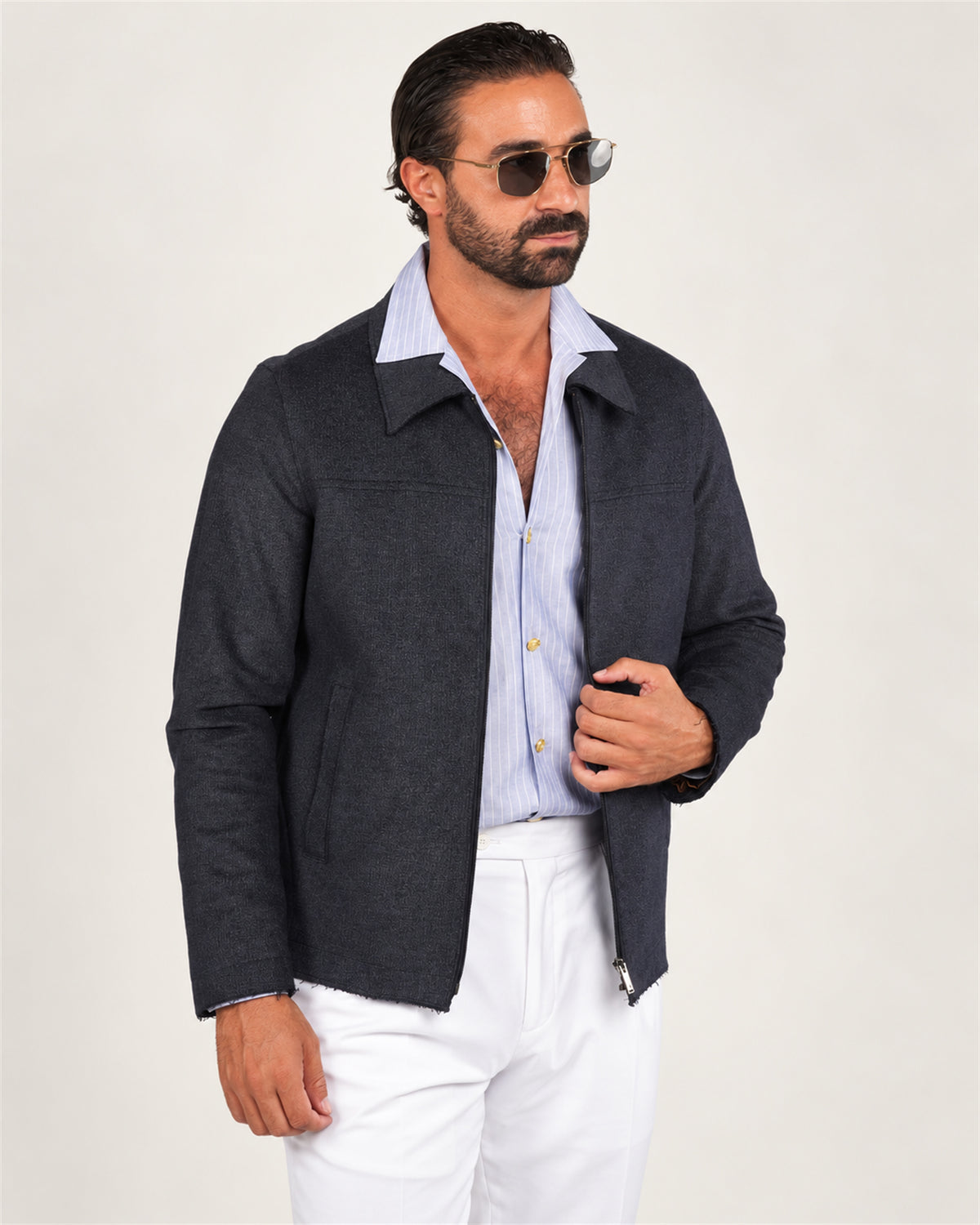 Marineblaue italienische Jacke