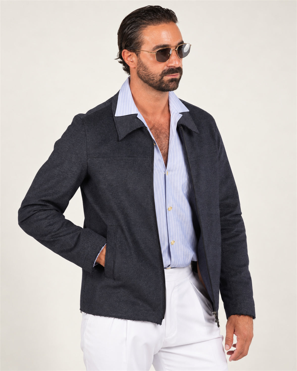Marineblaue italienische Jacke