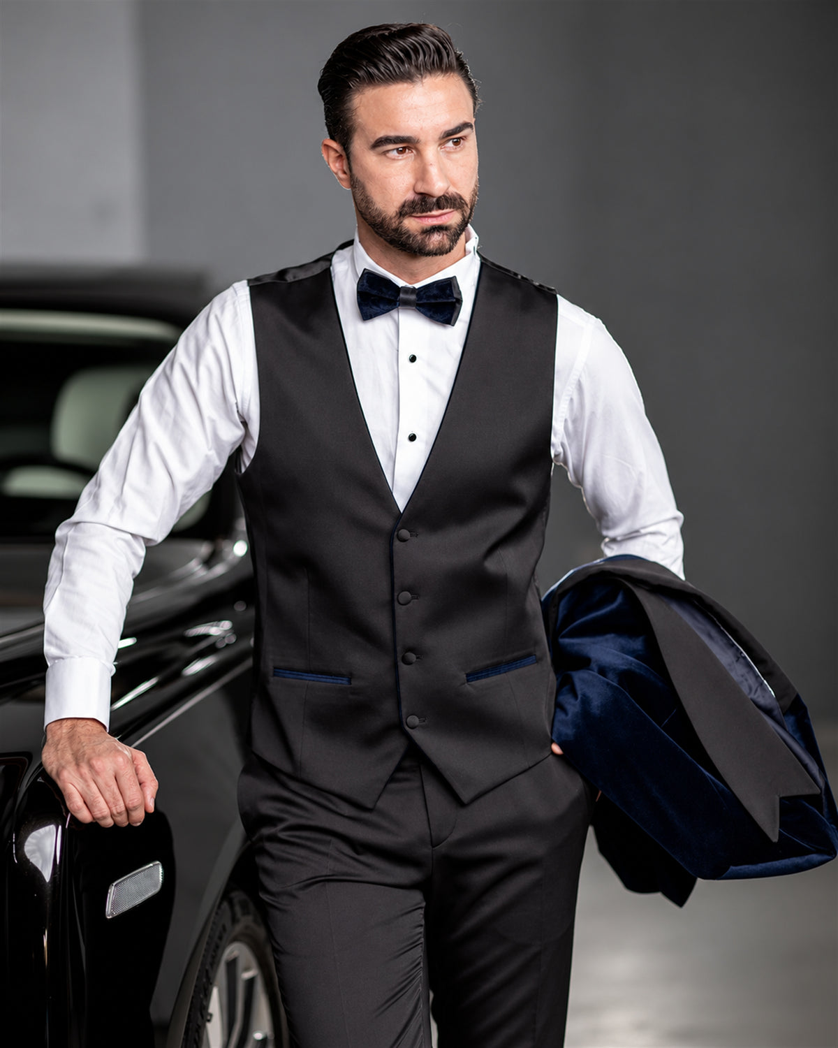Navy Samt Smoking Herren – Eleganter Hochzeits- Galaanzug