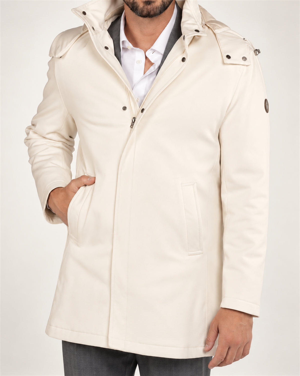 Off-White italienische Jacke aus Baumwollmischung