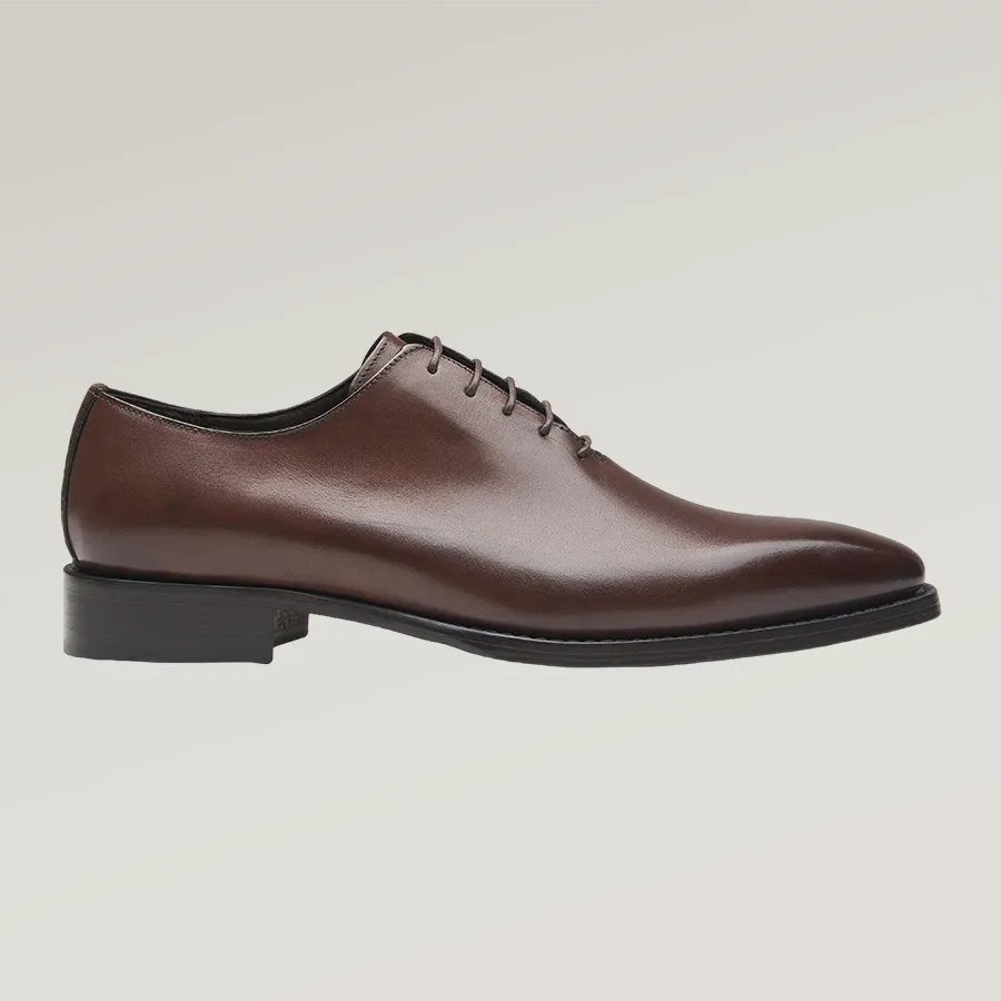 Oxford-Schuh aus Leder in Braun