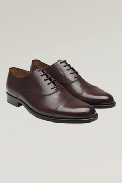 Brauner Oxford Cap-Toe-Schuh aus Kalbsleder