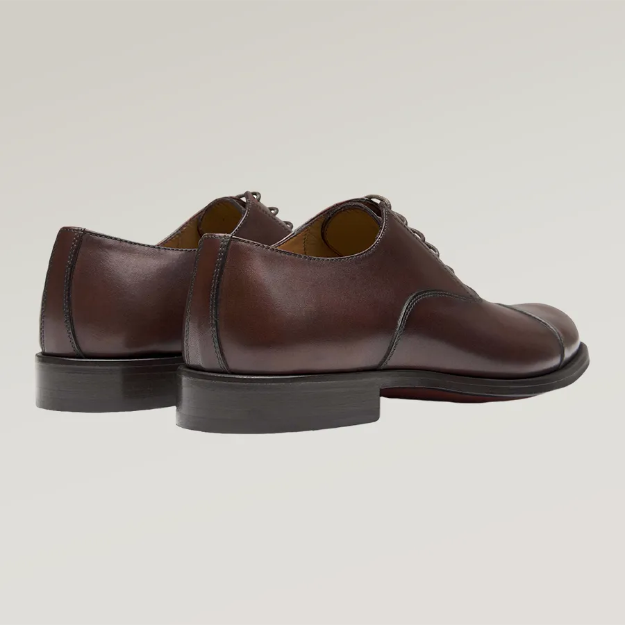 Brauner Oxford Cap-Toe-Schuh aus Kalbsleder