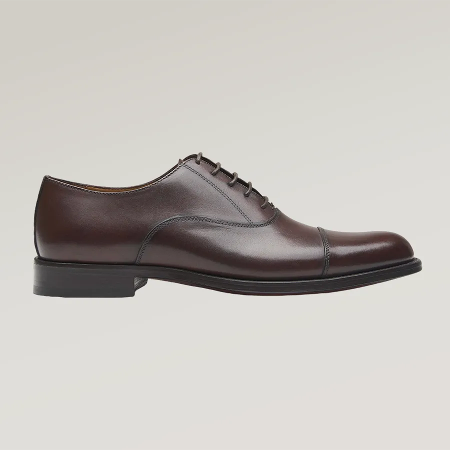 Brauner Oxford Cap-Toe-Schuh aus Kalbsleder