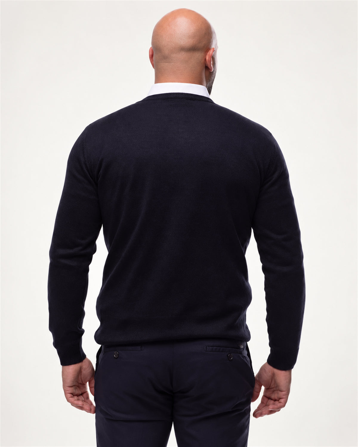 Pullover mit V-Ausschnitt Navy
