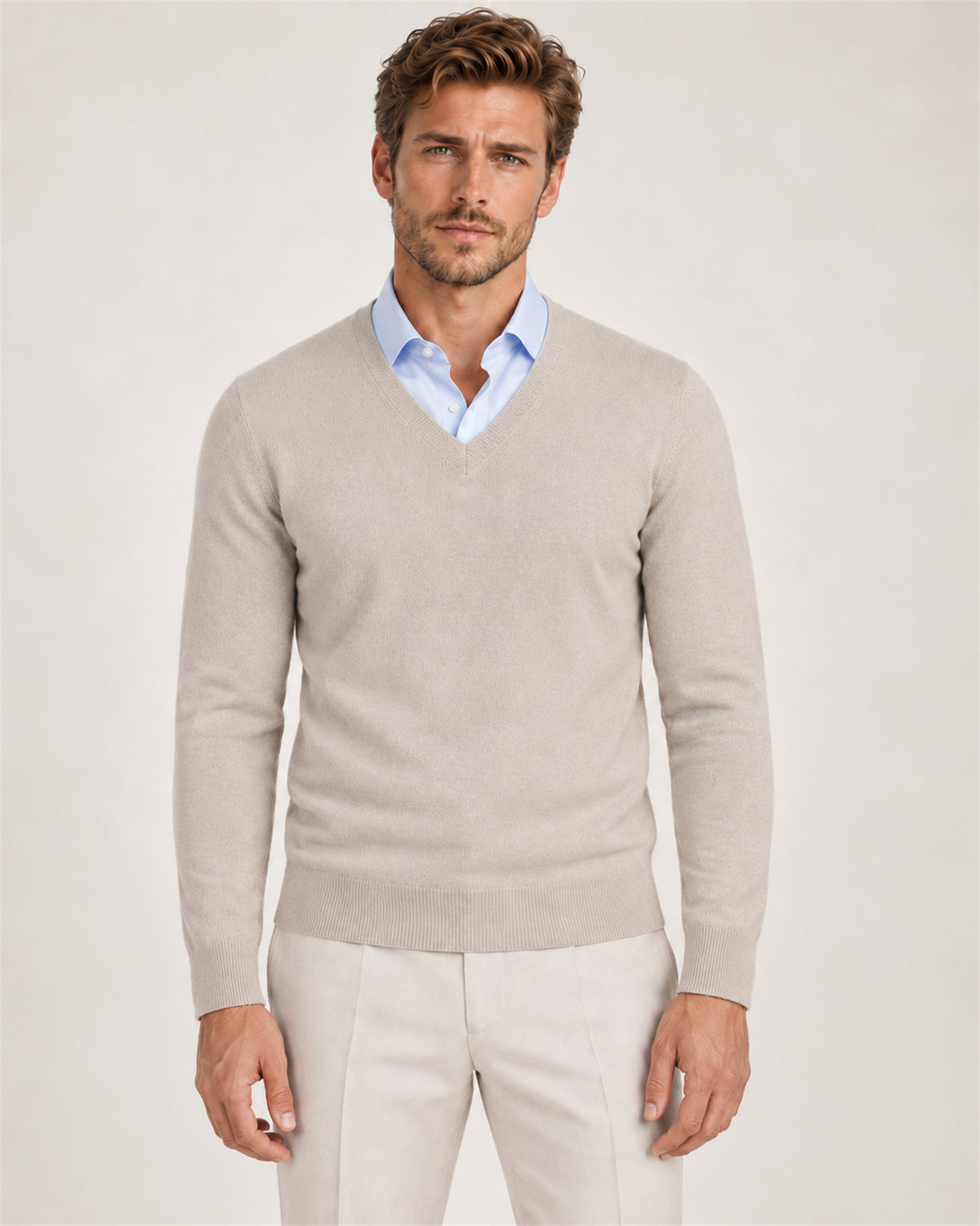 Pullover mit V-Ausschnitt Stone