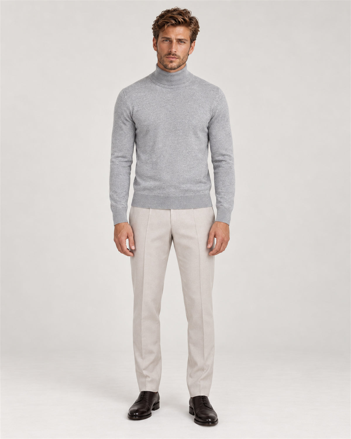 Rollkragenpullover Grau