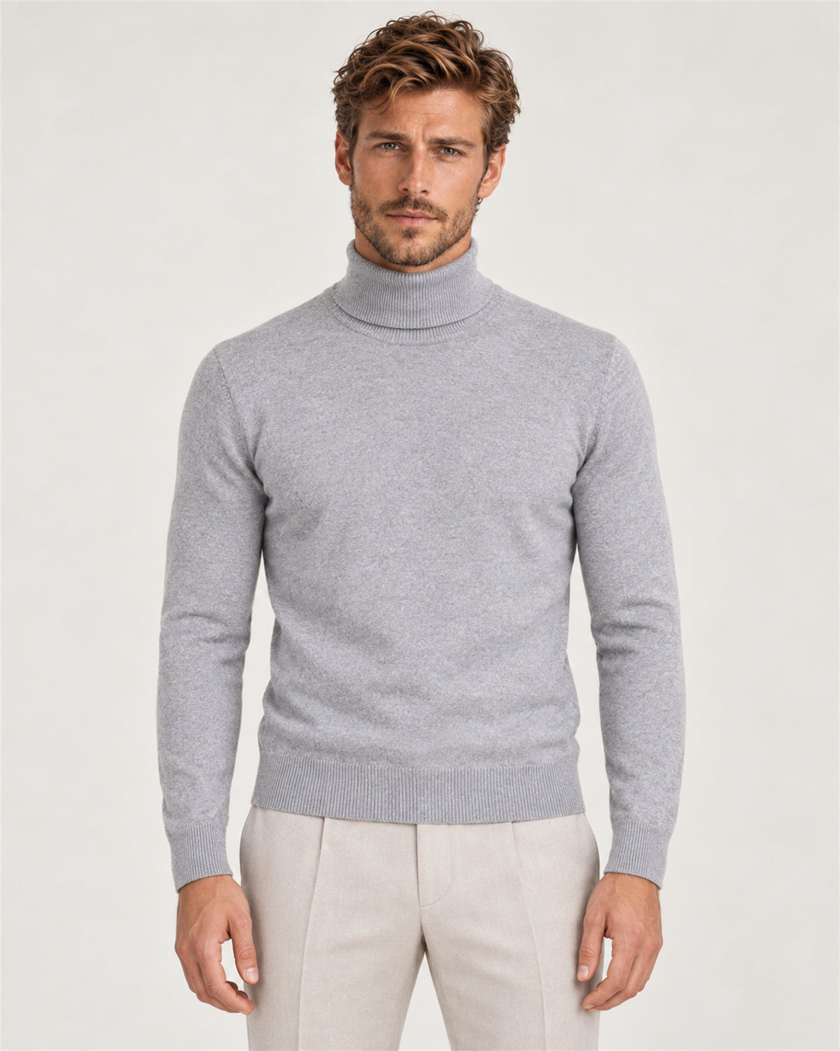 Rollkragenpullover Grau