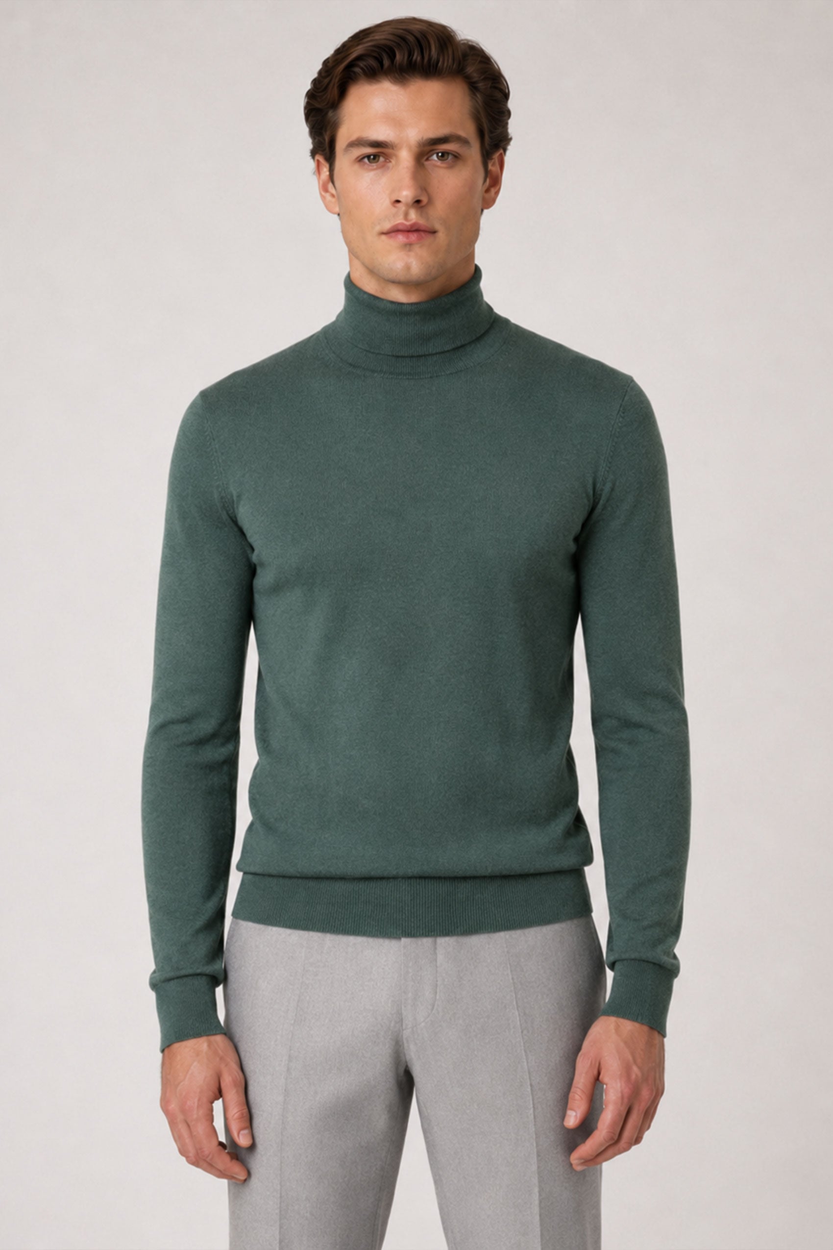 Rollkragenpullover Grün