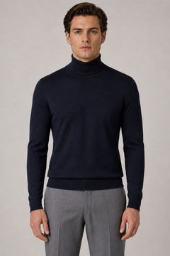 Rollkragenpullover Navy