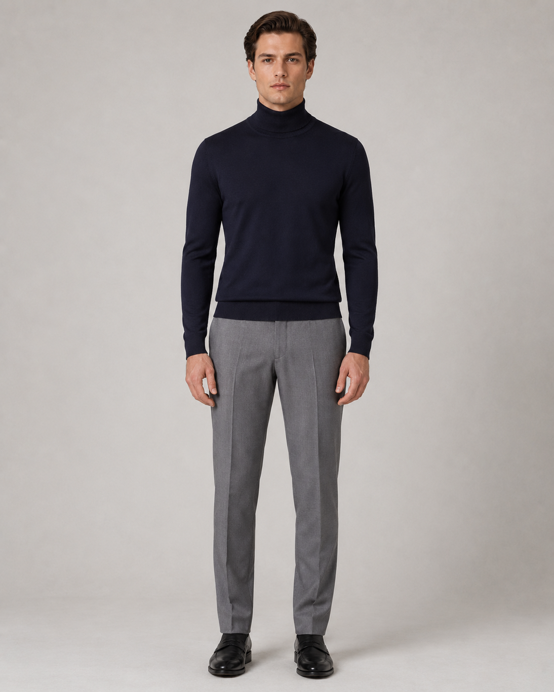 Rollkragenpullover Navy