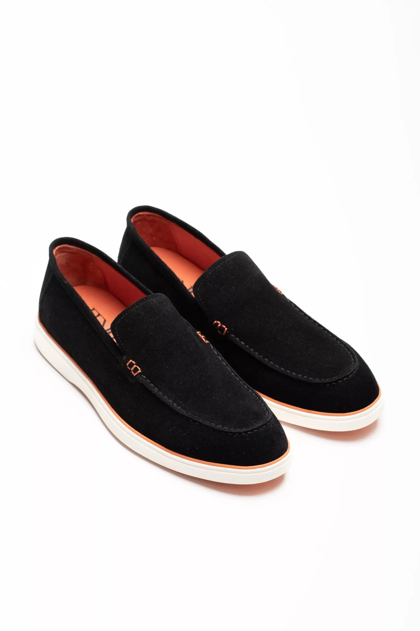 Schwarz Weich Wildleder Lafer-Schuh