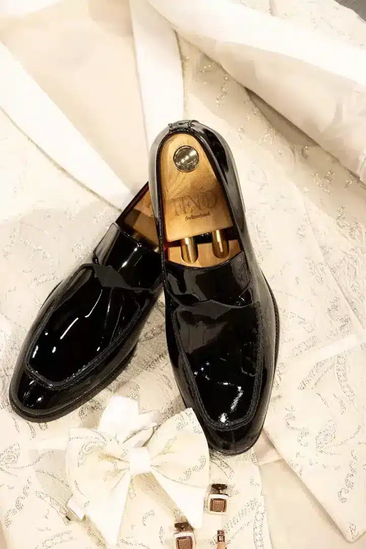 Schwarze Hochzeits schuhe