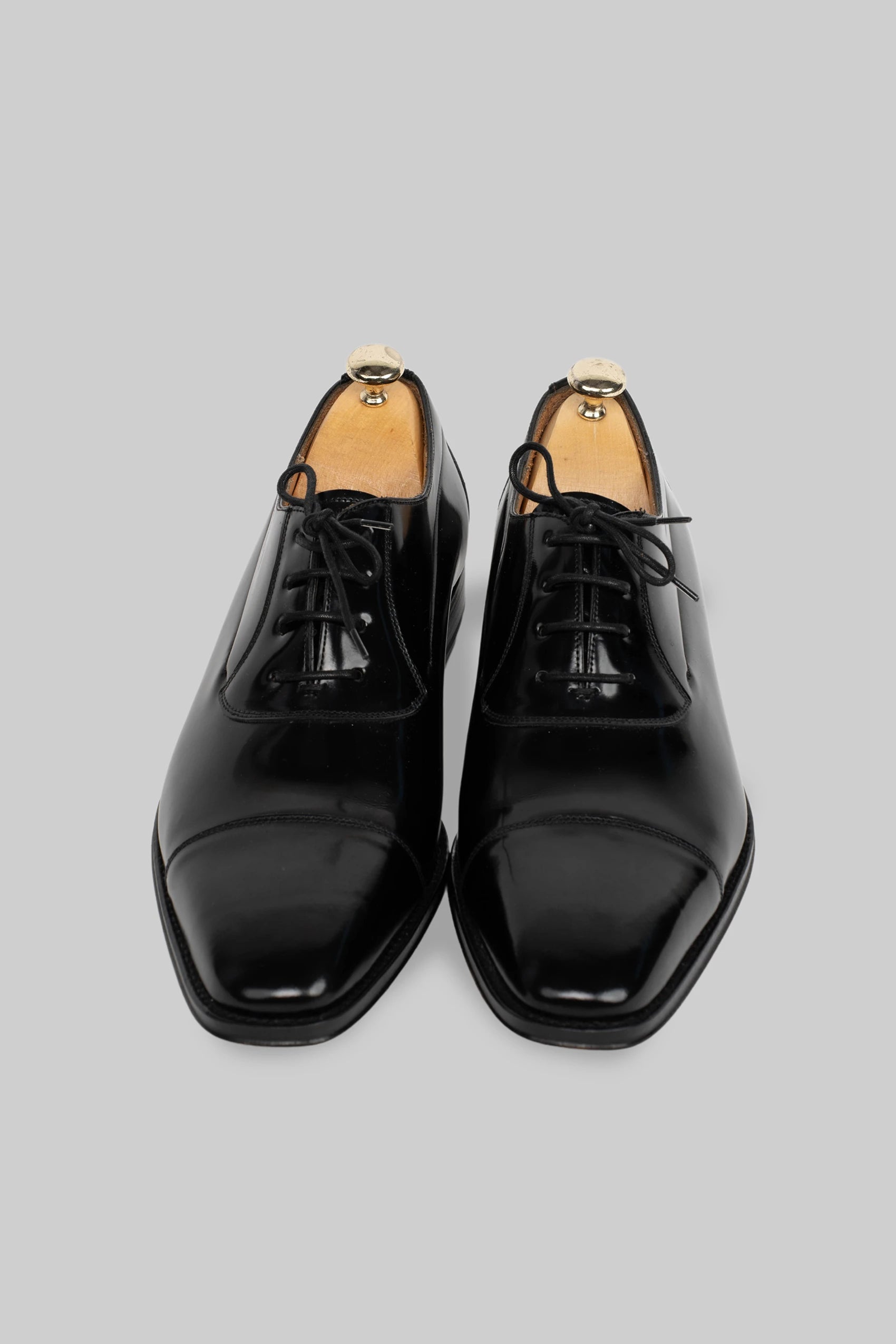 Schwarzer Leder Oxford