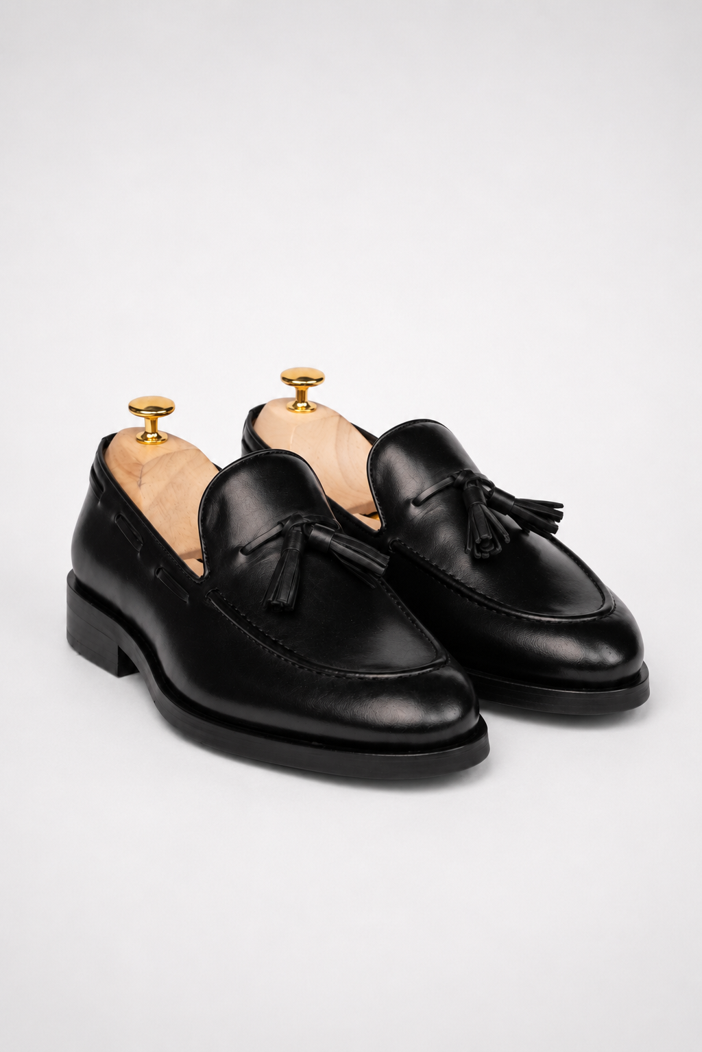 Schwarzer Tassel-Loafer aus Kalbsleder