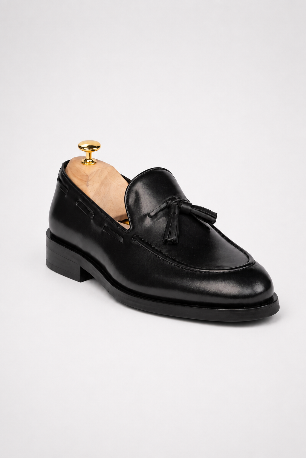 Schwarzer Tassel-Loafer aus Kalbsleder