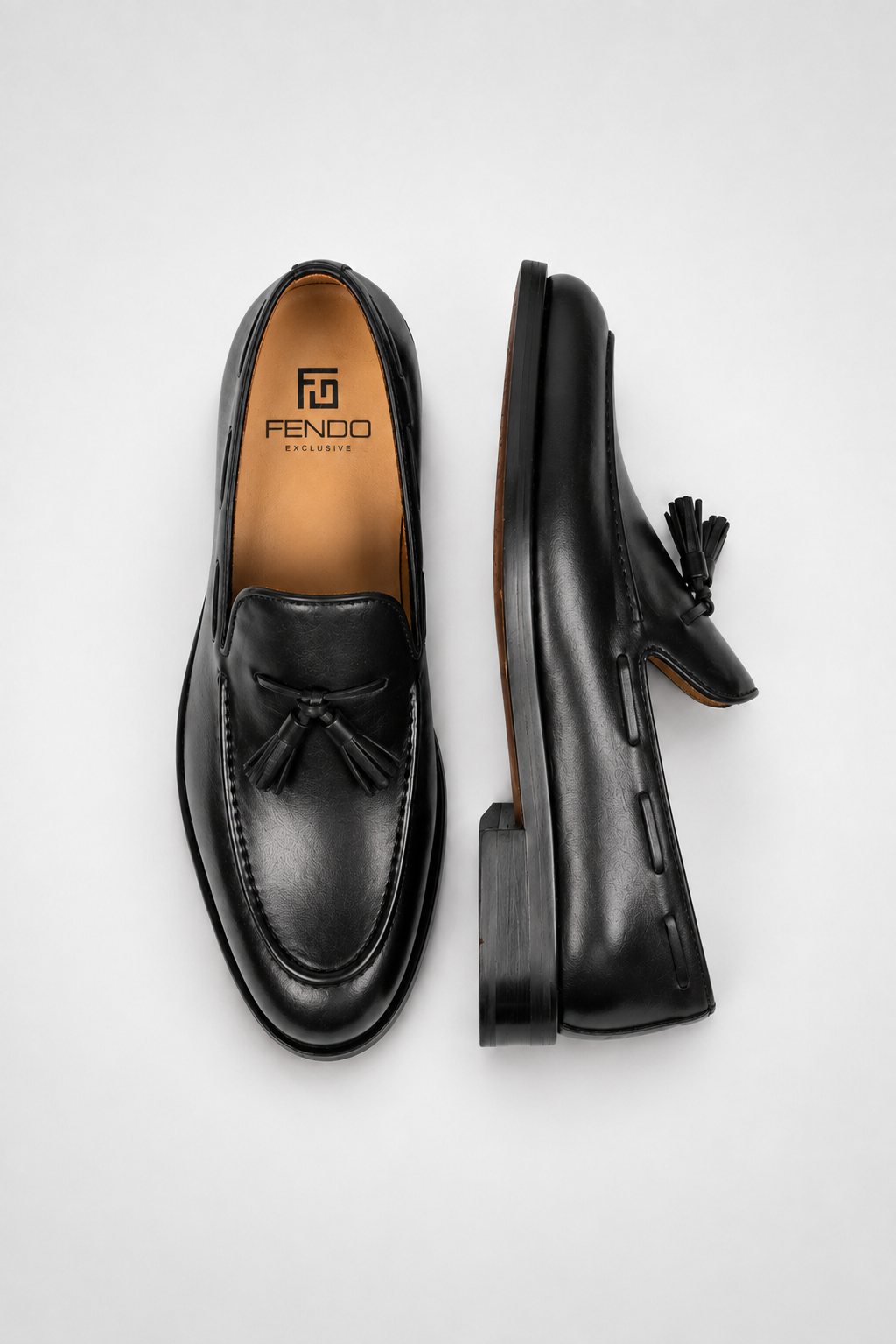 Schwarzer Tassel-Loafer aus Kalbsleder