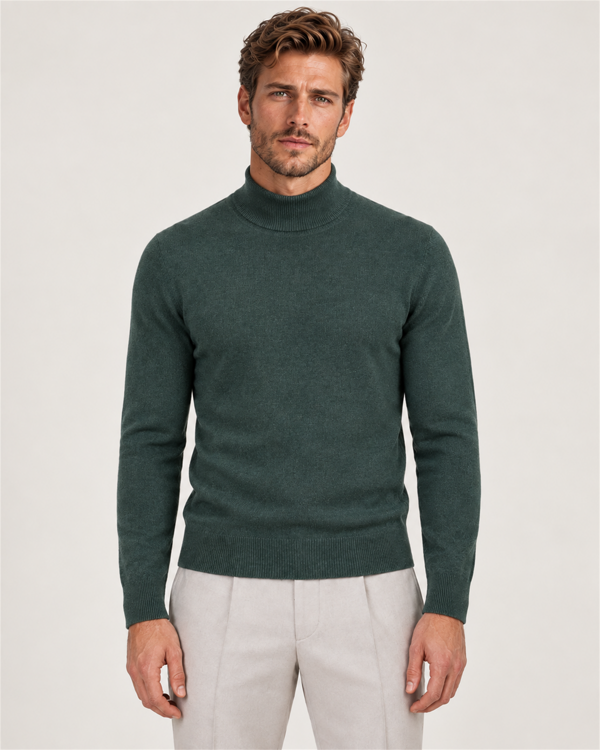 Stehkragenpullover Grün