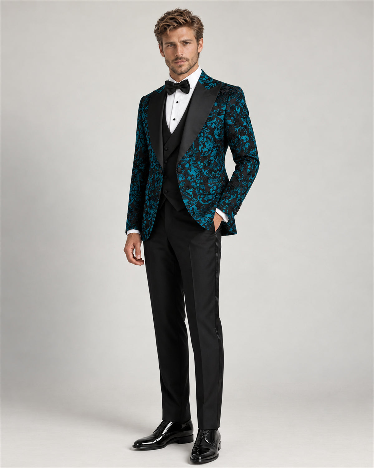 Teruel turquoise tuxedo suit