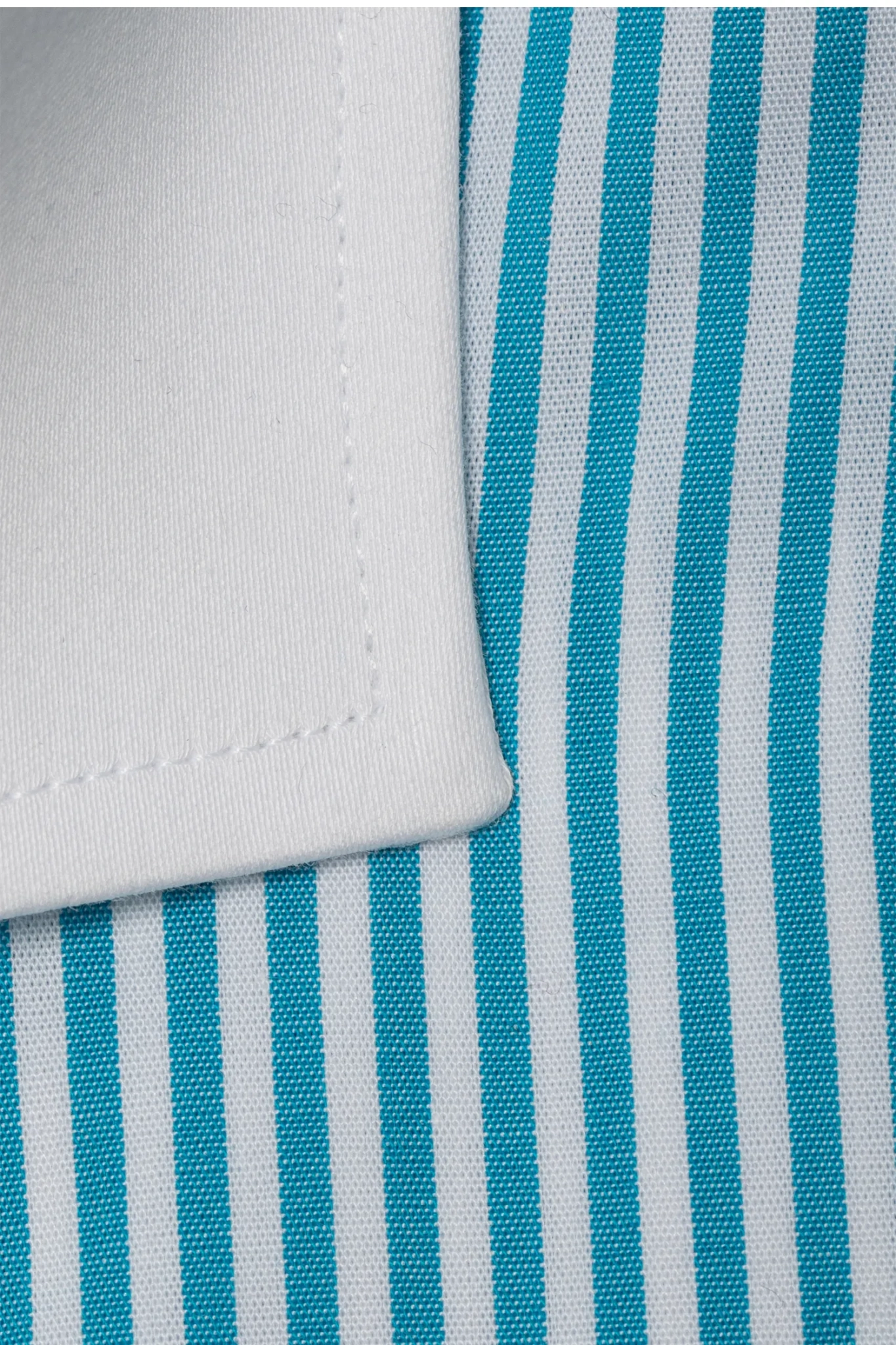 Turquoise slim fit striped shirt