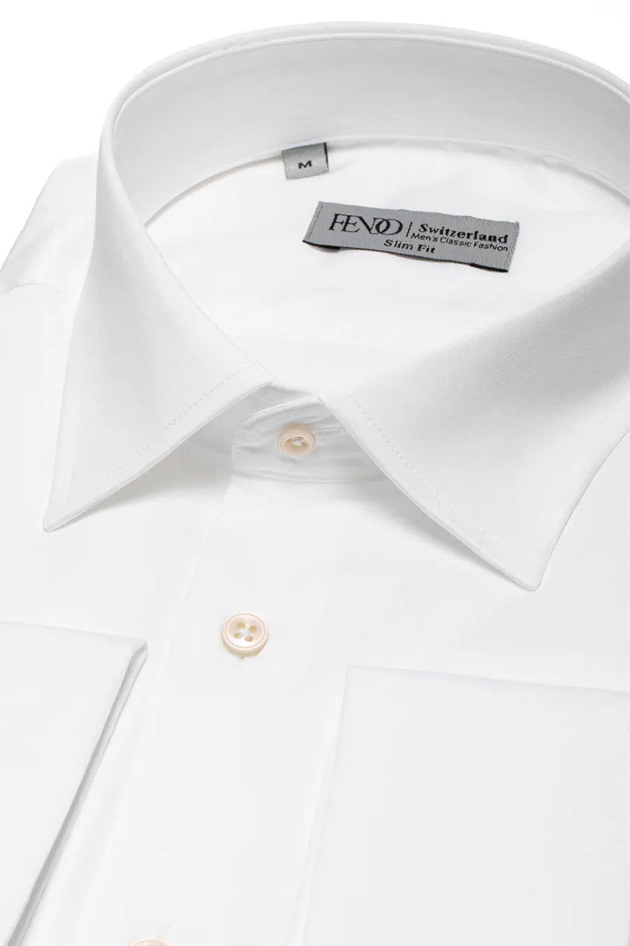 Weißes Slim Fit Hemd aus Baumwolle