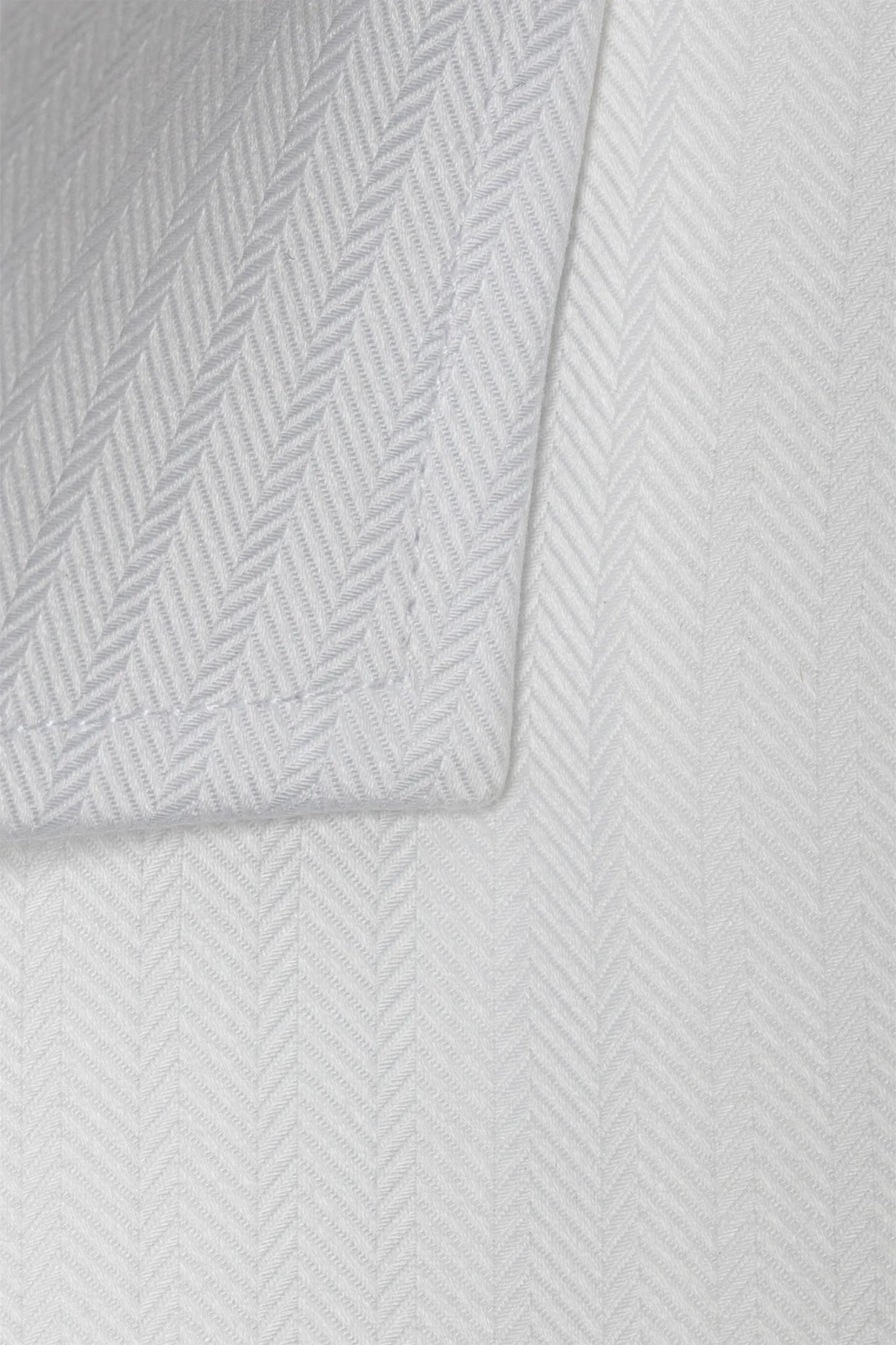 Weißes gestreiftes Slim Fit Baumwollhemd