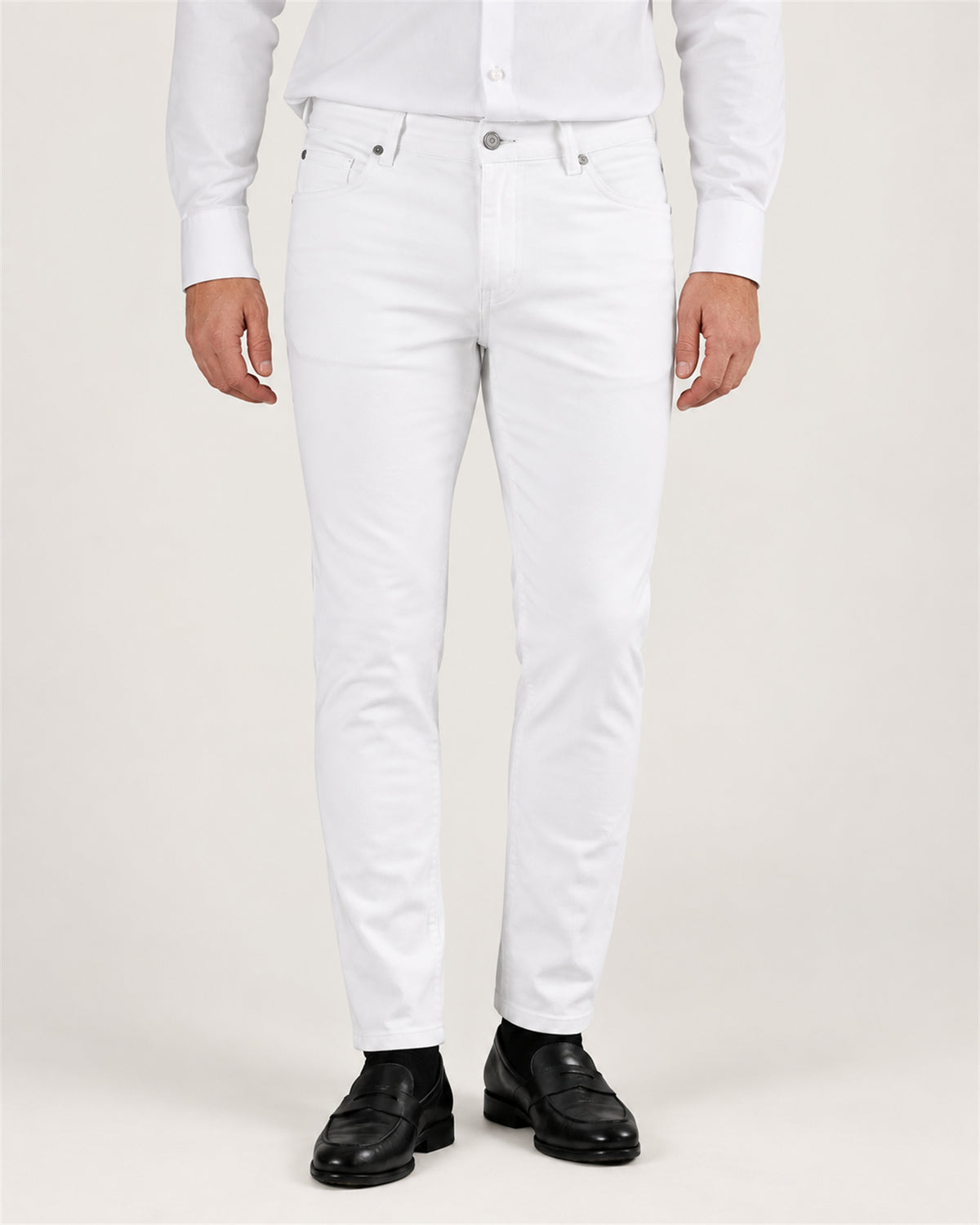 White slim fit jeans