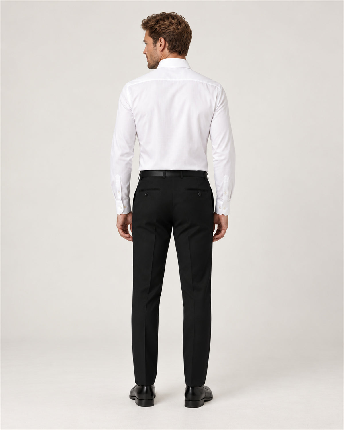 Weisses Baumwoll-Smokingshirt