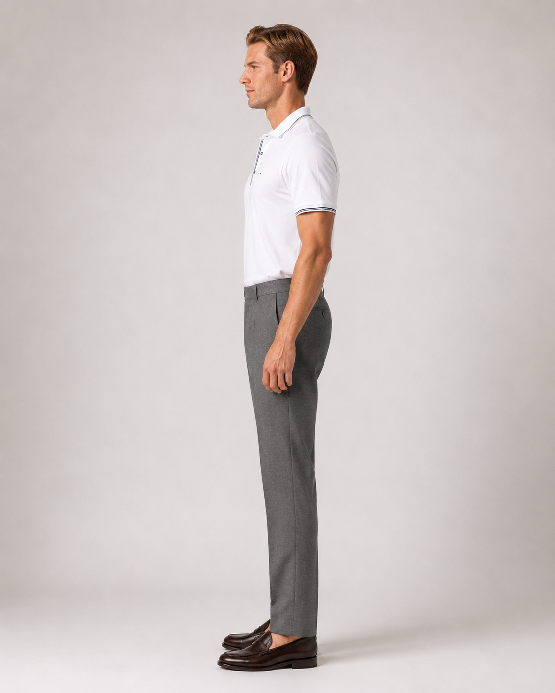 Weißes Baumwolle-Polo-Shirt