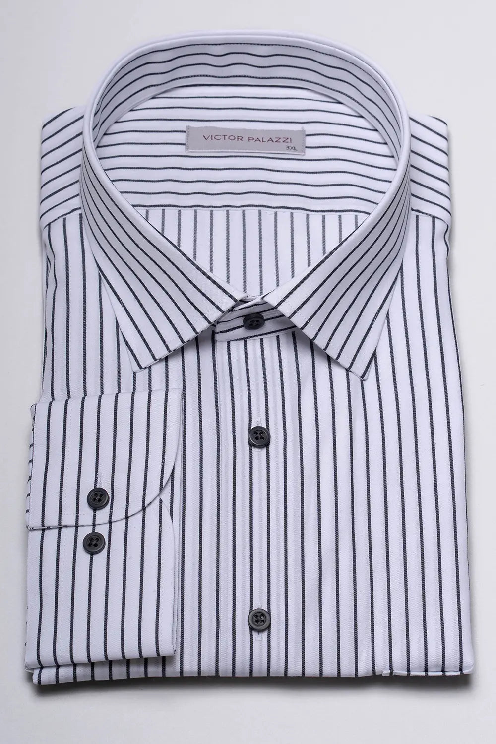 Schwarz gestreiftes Modern Fit Hemd