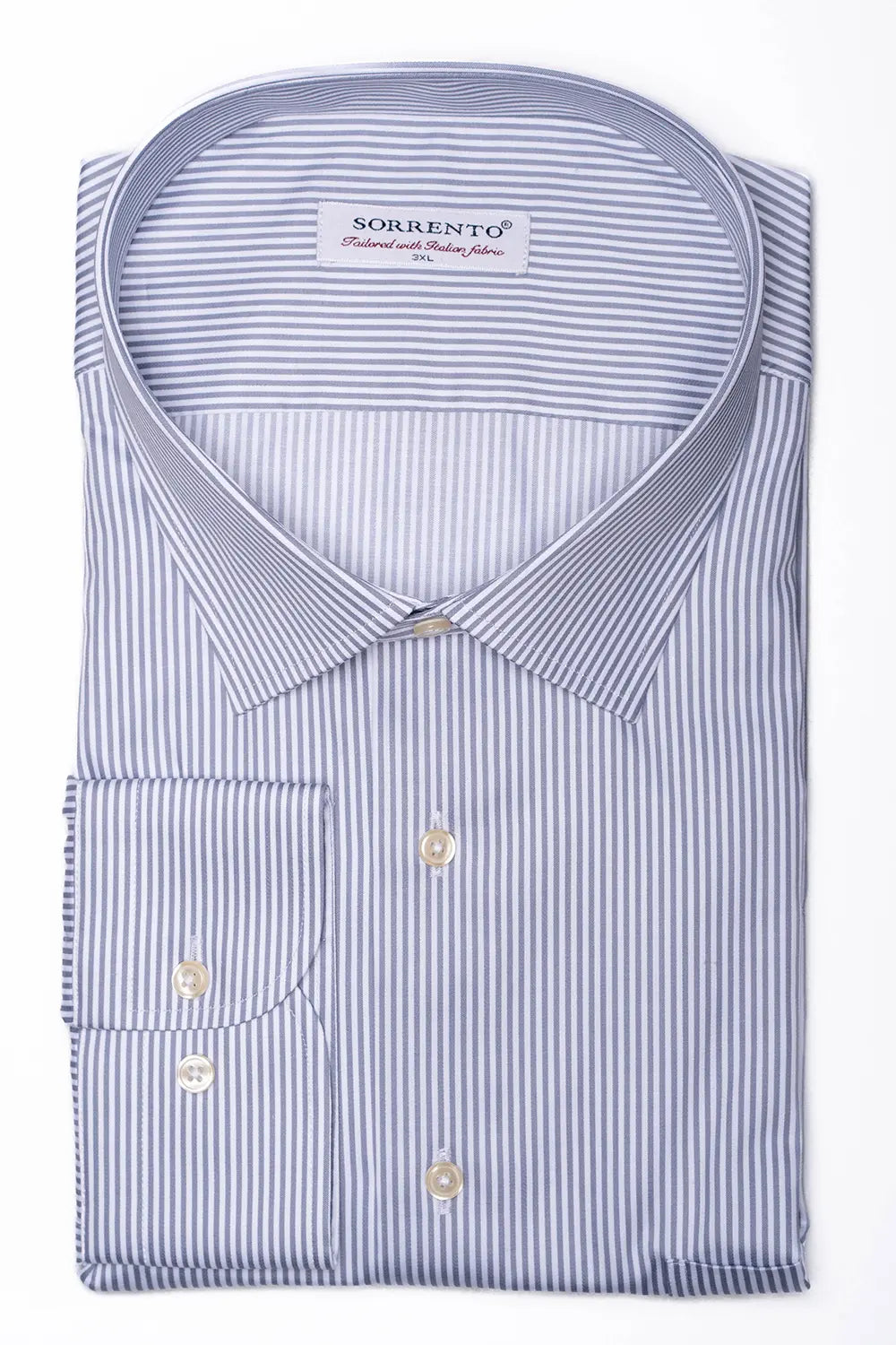 Grau gestreiftes Modern Fit Hemd