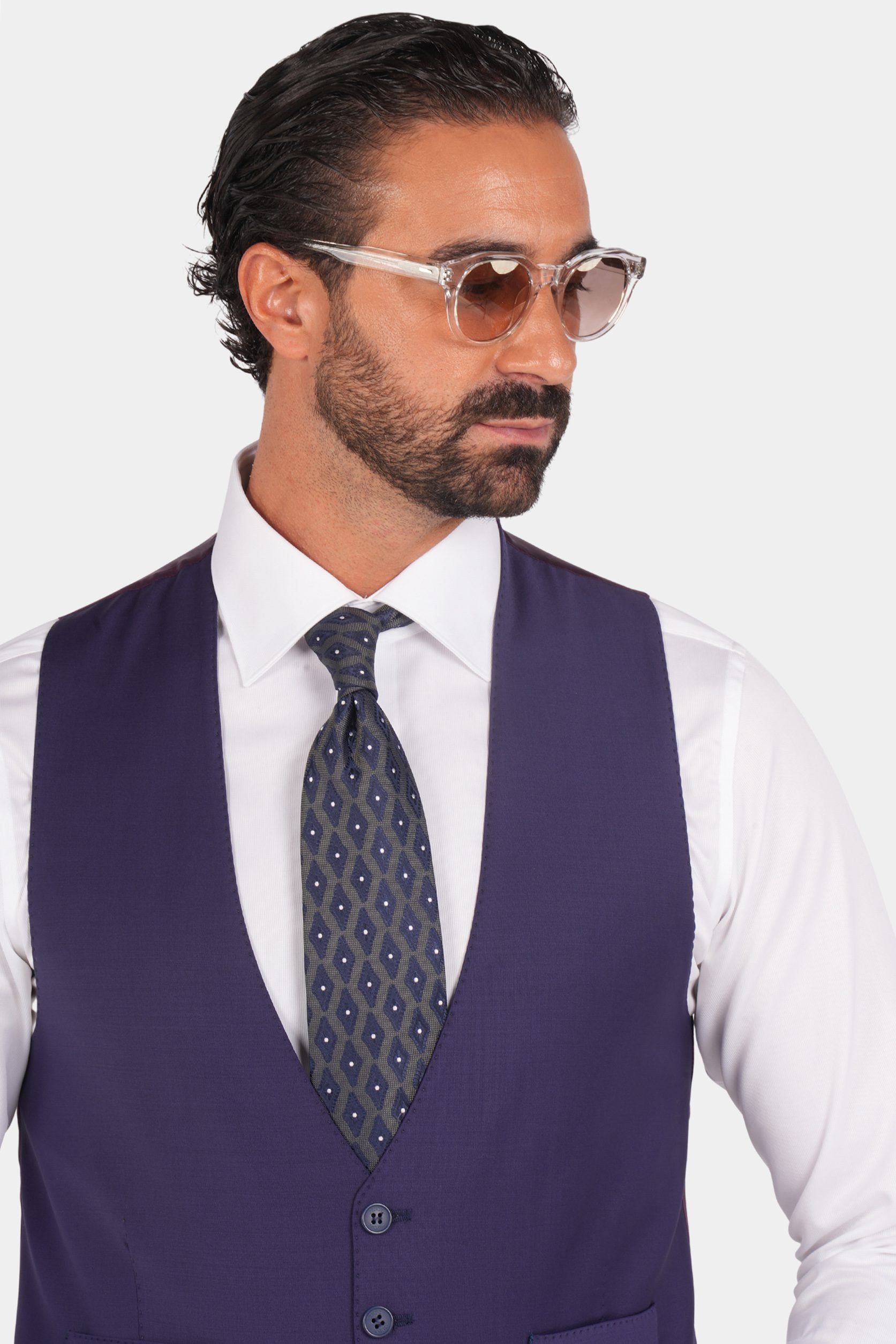 Violet Modern Fit Single-breasted Handmade