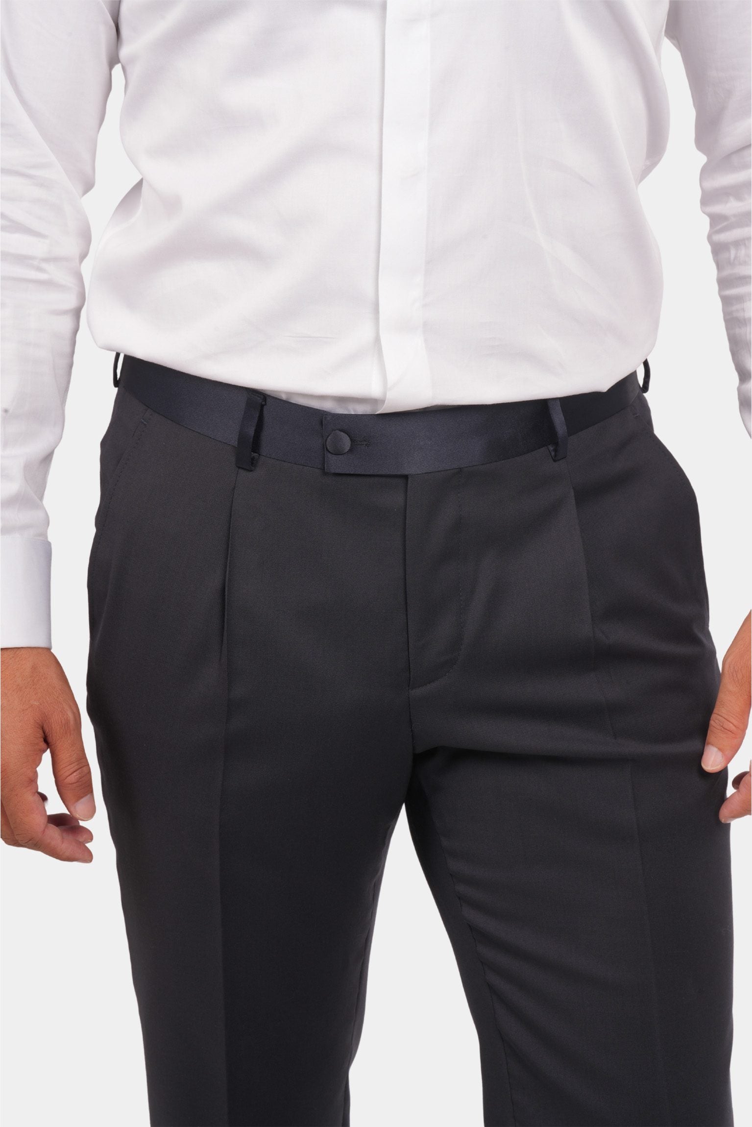 Dunkelblauer Slim Fit Einreiher Smoking-Anzug