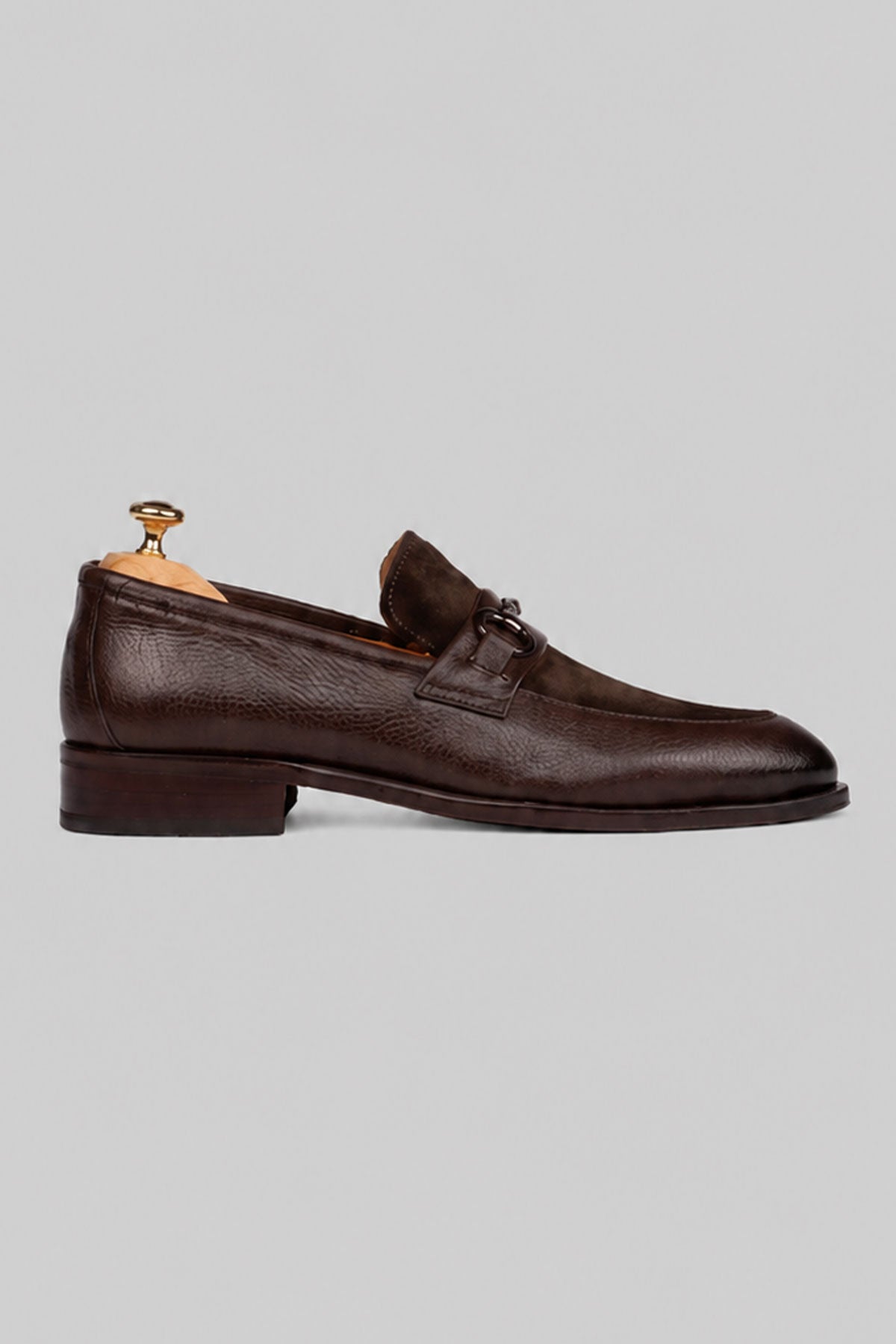 Brauner Horsebit-Loafer aus Kalbsleder