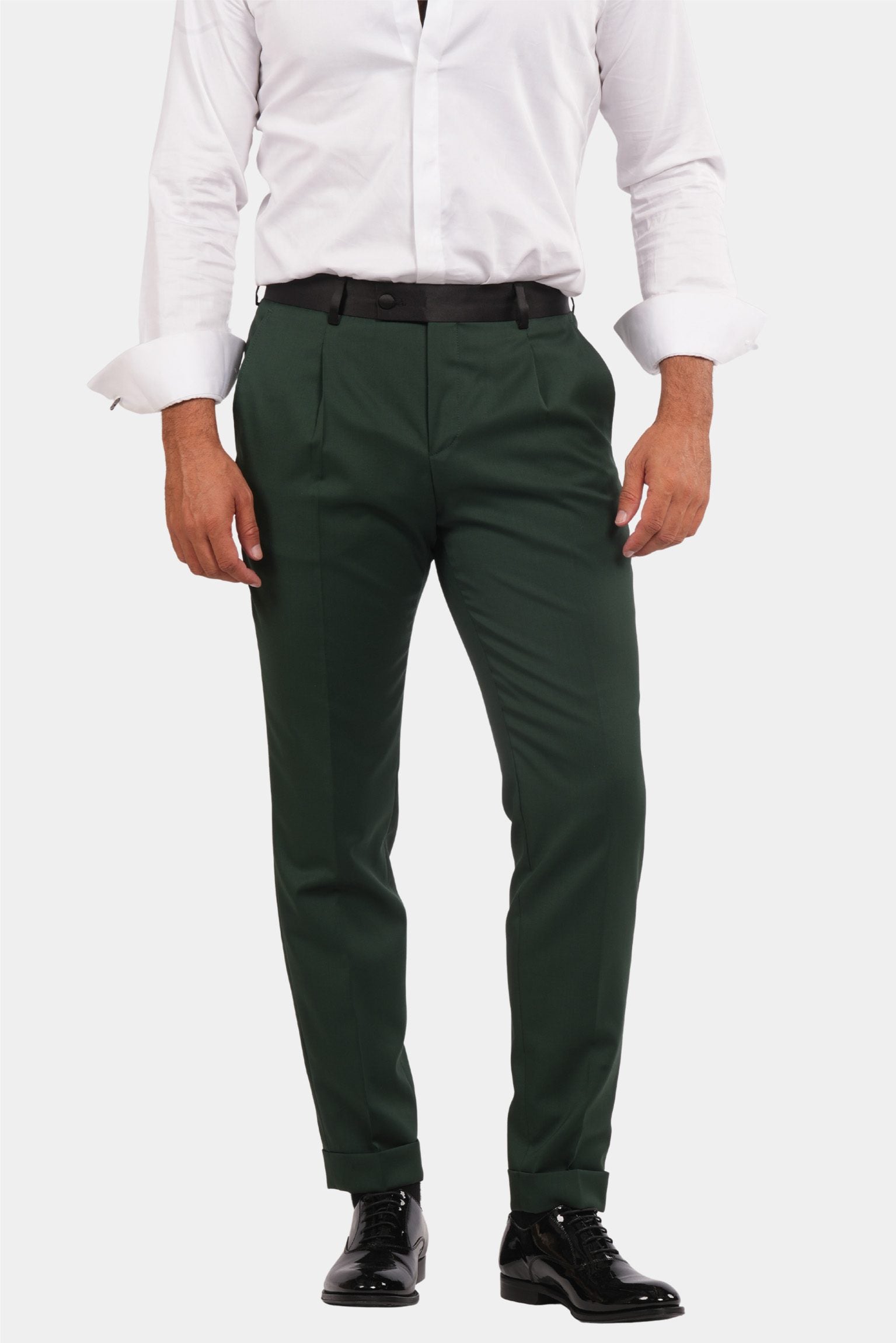 Grüner Slim Fit Doppelreihiger Smokinganzug