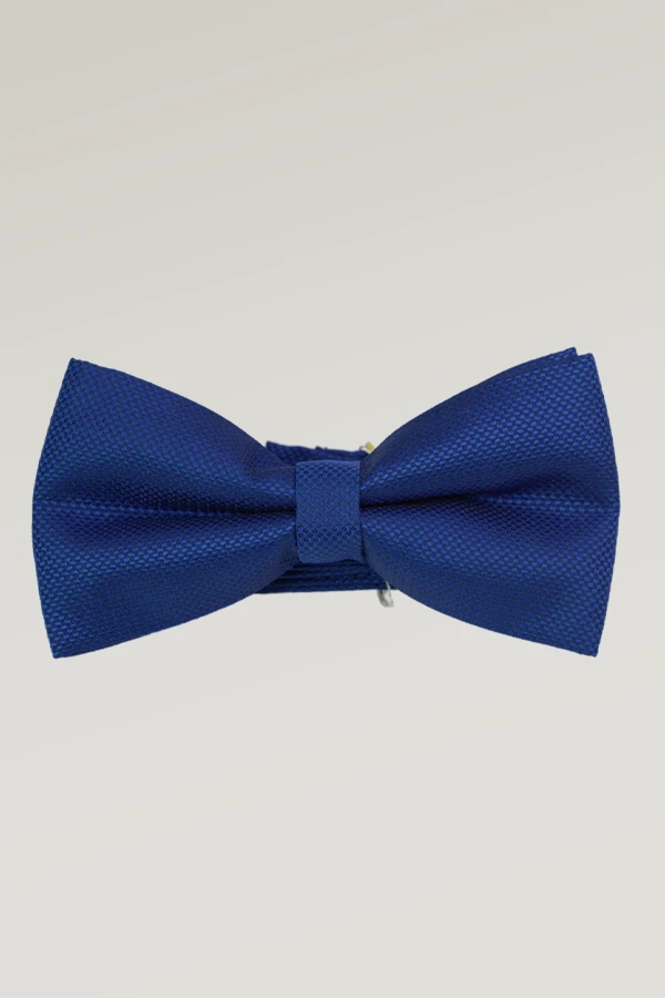 Blue pre-tied bow tie
