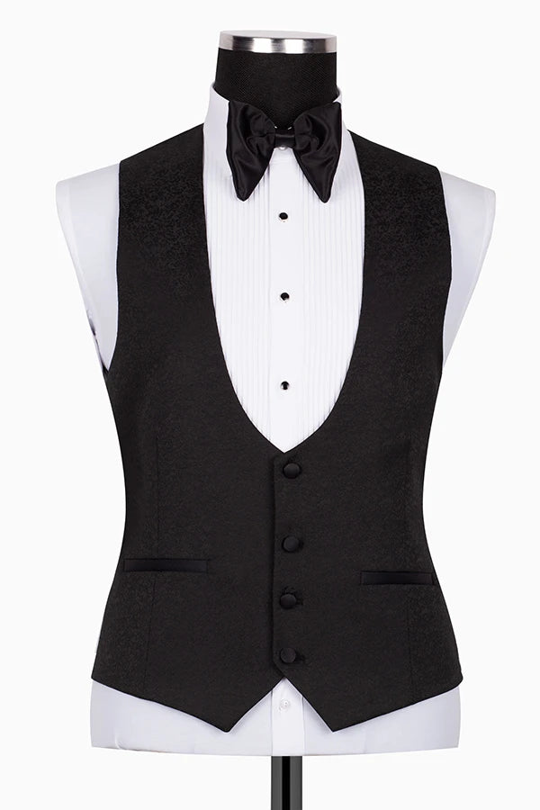 Schwarzer Slim Fit Einreihiger Smokinganzug