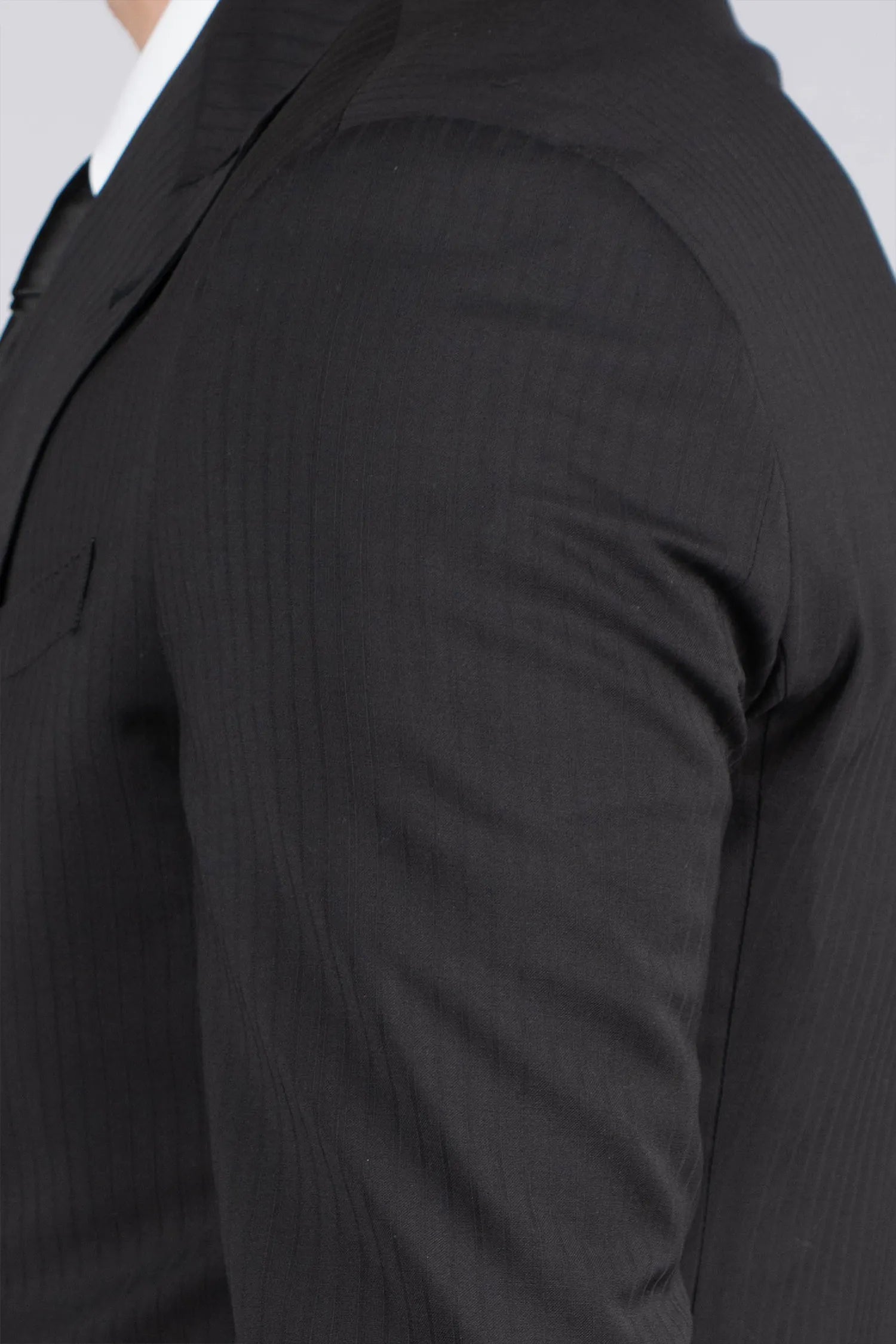 Schwarzer Zweiteiliger Woll-Anzug mit Tailored Fit