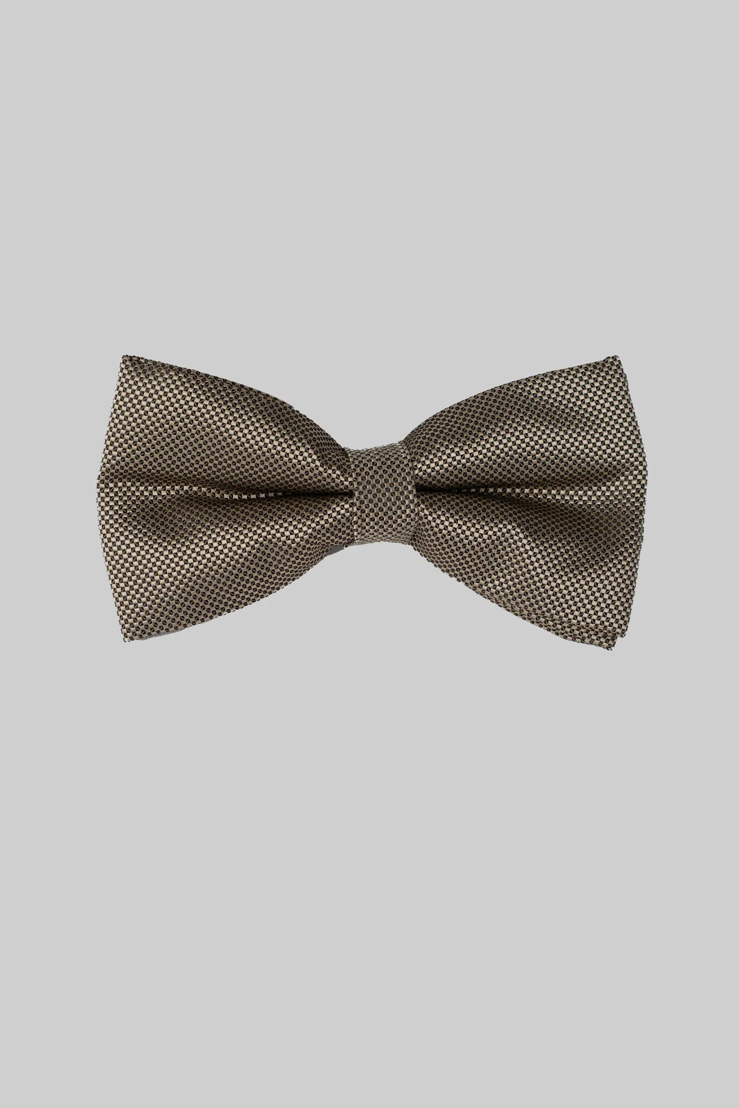 Beige silk bow tie