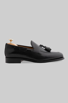 Schwarzer Tassel Loafer aus Kalbsleder