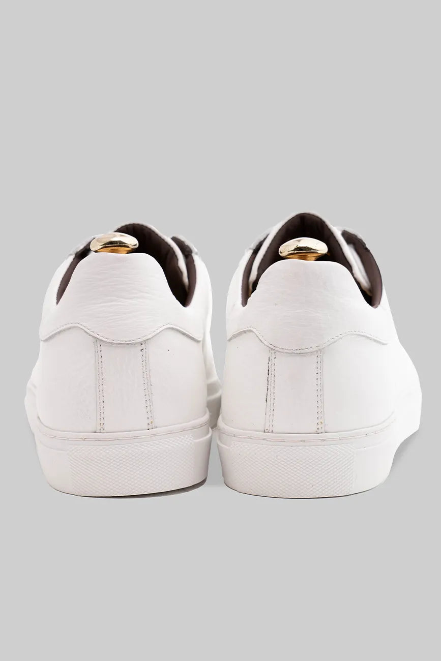 Sneaker aus weissem Hirschleder